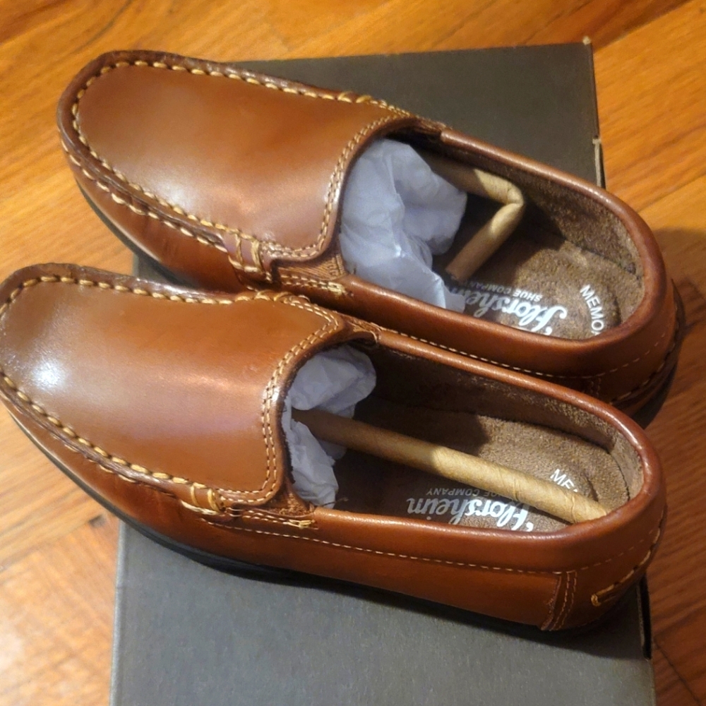 Florsheim Dress slip on, cognac 13.5 boys